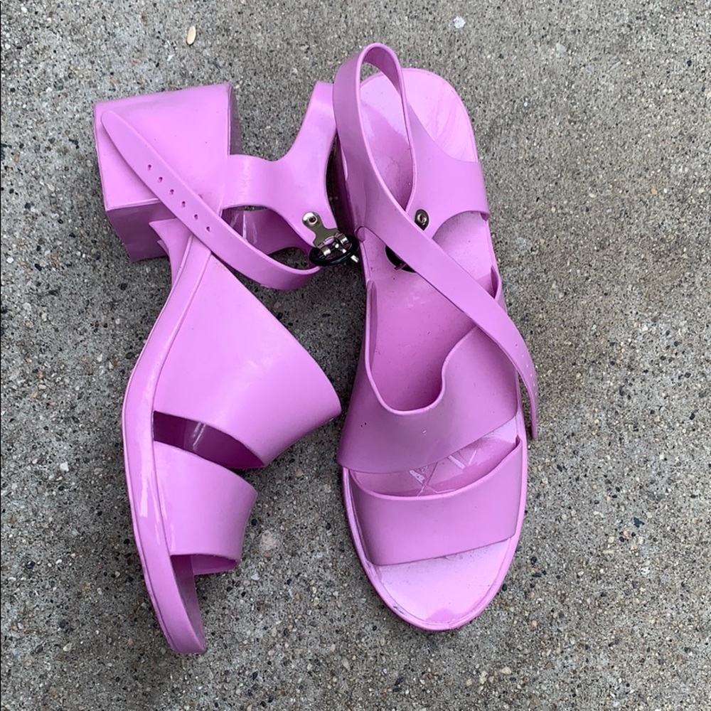 American Apparel pvc sandal with heel new!